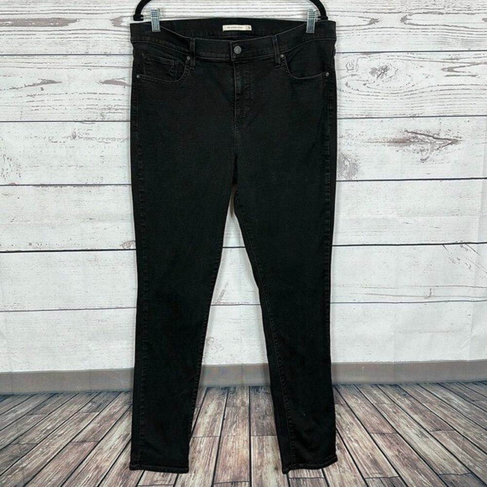 Levis Jeans Womens 34 Black Denim‎ 311 Shaping Skinny Stretch Minimalist Casual